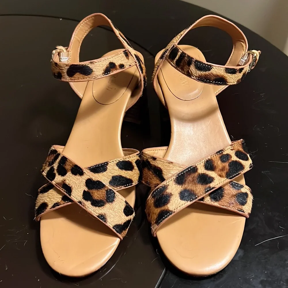 Leopard Print J Crew Heels - Picture 2 of 3